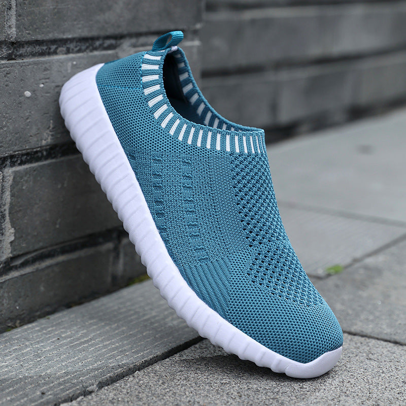 Orthopedic Breathable Knit Sneakers – Lightweight Slip-On Comfort Walking Shoes