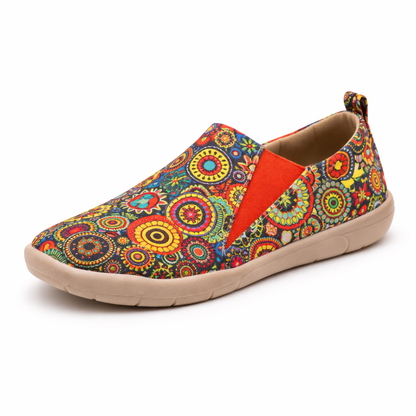 Orthopedic Patterned Slip-On Sneakers – Lightweight Breathable Comfort Walking Shoes