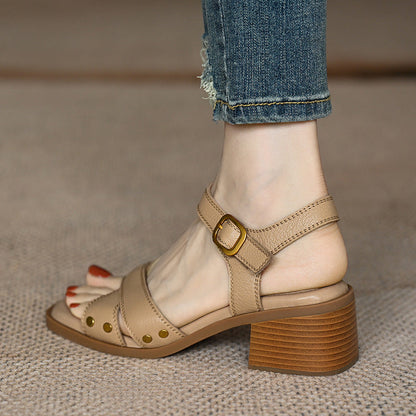 Sable | Women’s Orthopedic Vintage T-Strap Block Heel Sandals