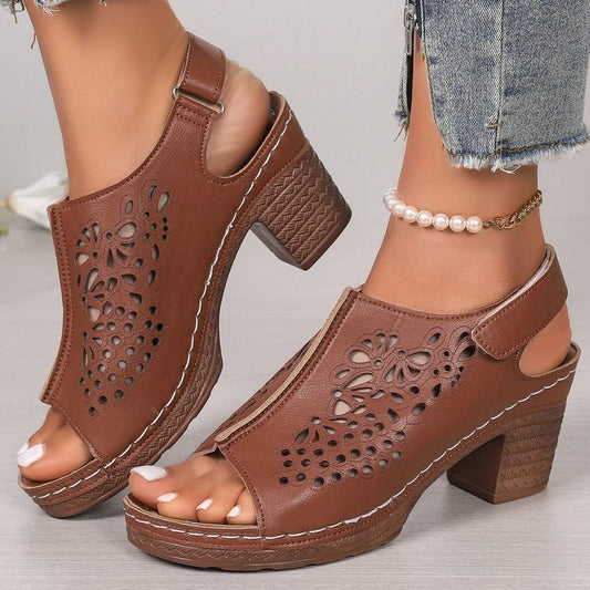 Sonya | Orthopedic Women's Wedge Thick Bottom Velcro Sandals