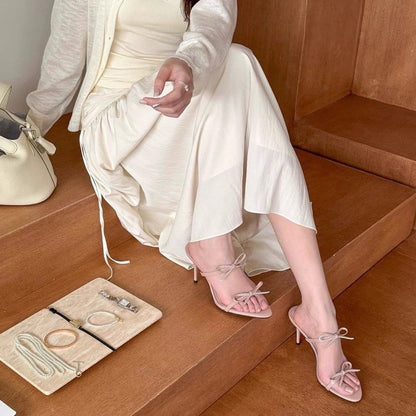 OrthoCare | Minimal Bow Strap Stiletto Sandals