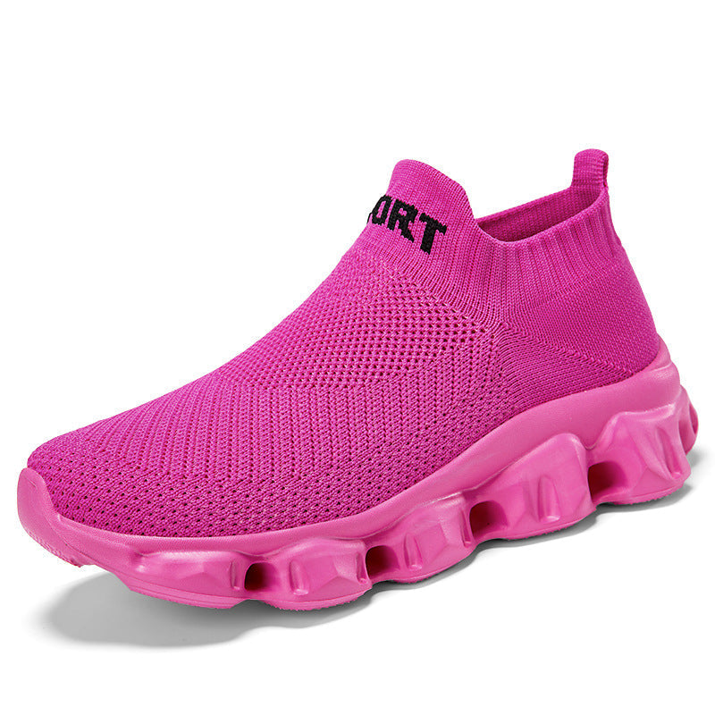 Orthopedic Air Sole Slip-On Sneakers – Breathable Knit Lightweight Comfort Walking Shoes