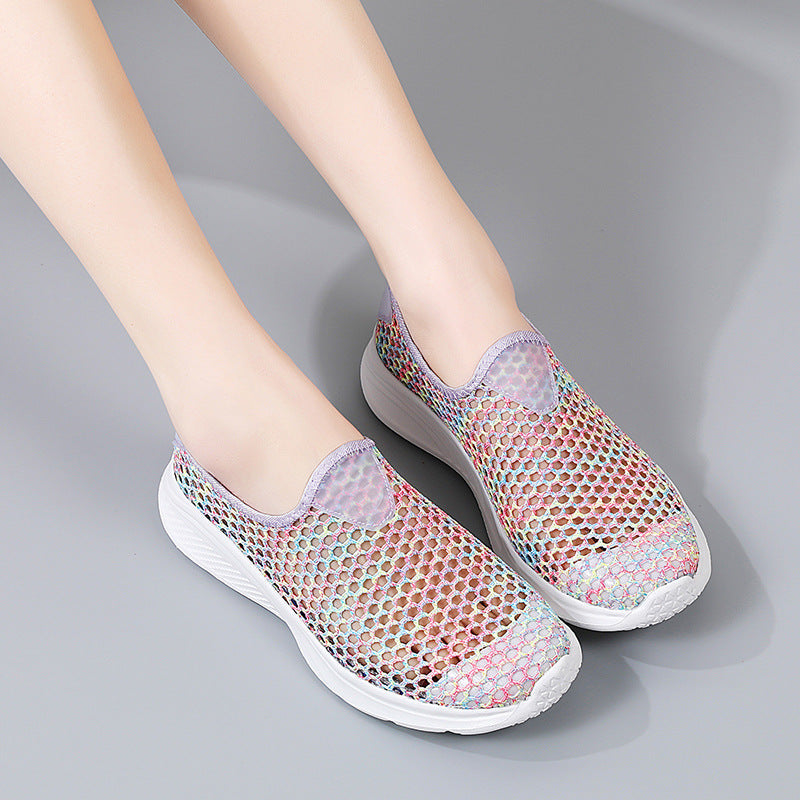 OrthoCare | Breathable Rhinestone Mesh Slip-On Sneakers