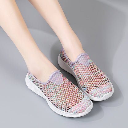 OrthoCare | Breathable Rhinestone Mesh Slip-On Sneakers