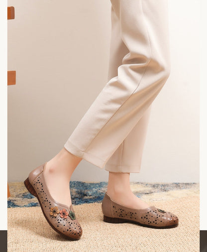 OrthoCare Floral Cutout Slip-On Comfort Flats