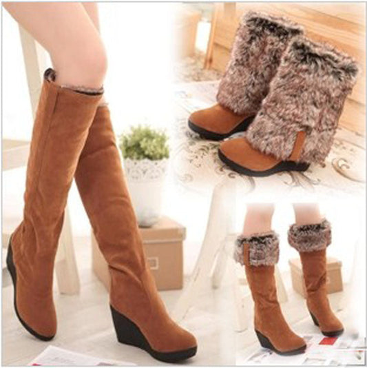 Vivienne | Orthopedic Stretch Suede Wedge Winter Boots