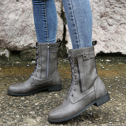 OrthoCare Women's Lace Up Low Heel Boots - Supportive