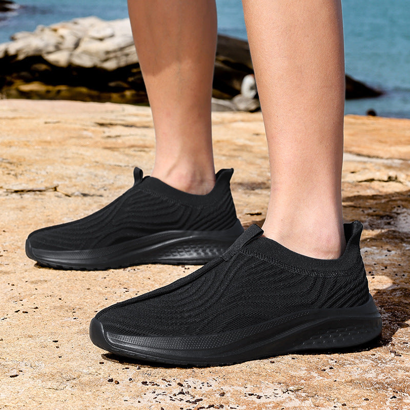 OrthoCare Women’s Mesh Slip-On Sneakers – Breathable Lightweight Walking Shoes