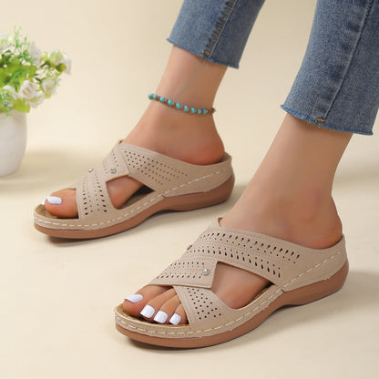 OrthoCare Wedge Sandals - Non Slip Summer Comfort