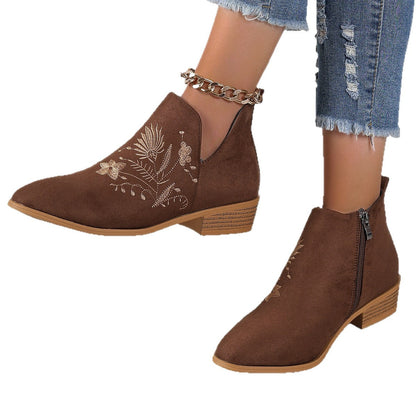 OrthoCare Printed Short Boots - Pointed Toe Comfort