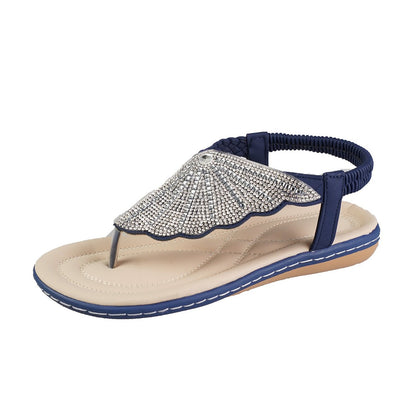 OrthoCare Rhinestone Shell Sandals - Summer Elegance