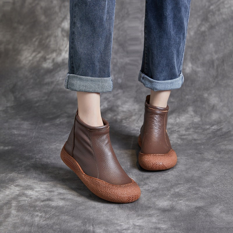 OrthoCare Cowhide Ankle Boots - Supportive Comfort