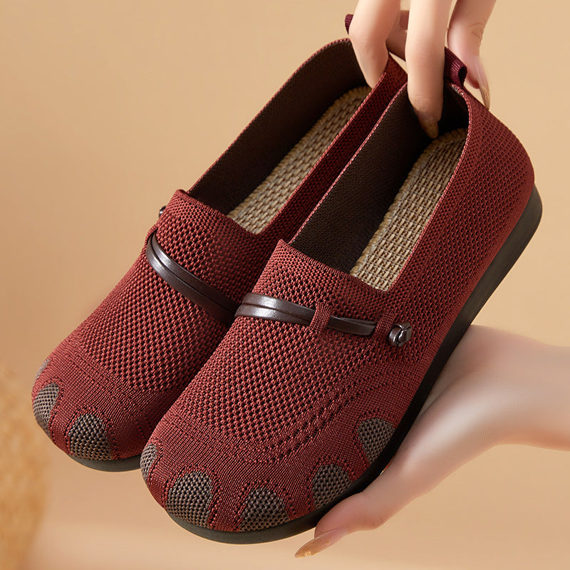 Hazeline | Women’s Orthopedic Breathable Knit Walking Flats