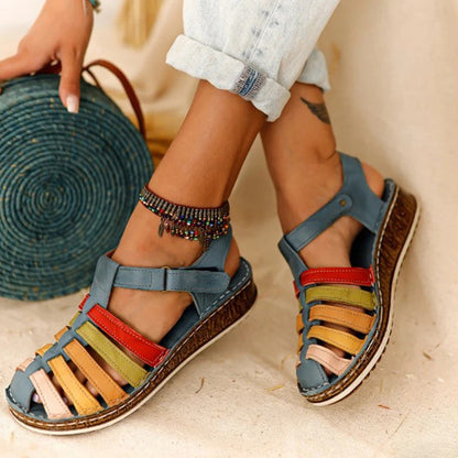Velora | Women’s Orthopedic Bohemian Colorblock Fisherman Sandals