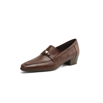 OrthoCare Leather Loafers - Low Heel Comfort