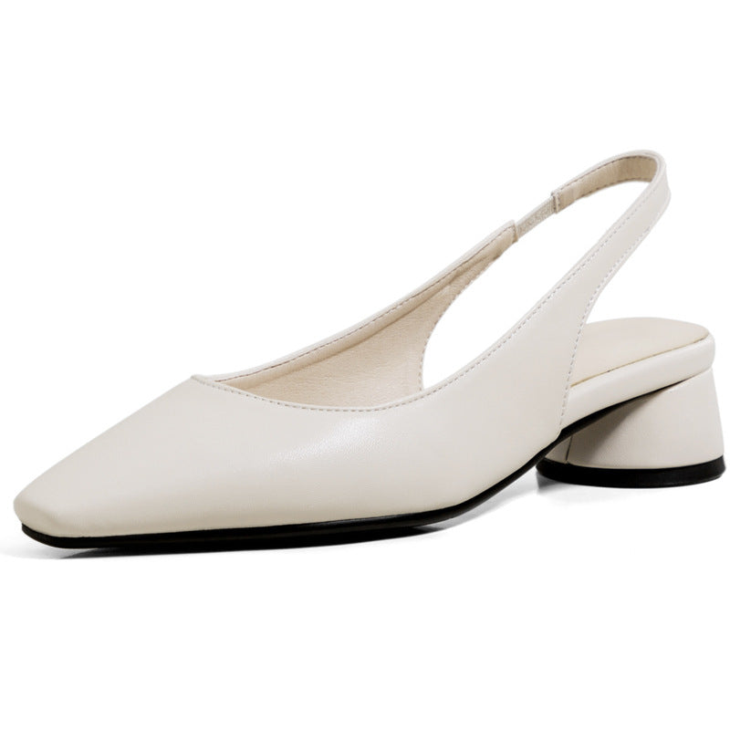 Michelle | Orthopedic Women's Chunky Heel Pointed Toe Shallow Sandals