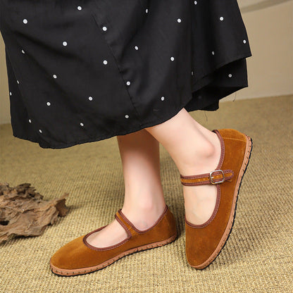Mazelle | Women’s Orthopedic Velvet Mary Jane Flats