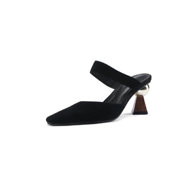 Ailani | Women’s Orthopedic Pointed Toe Mule Block Heel Pumps