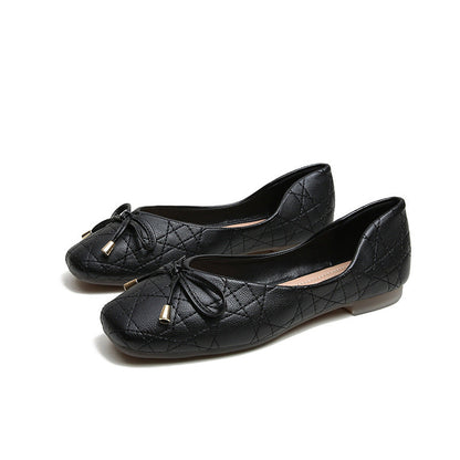 Orthopedic Quilted Ballet Flats – Soft Comfort Slip-On Everyday Dress Shoes