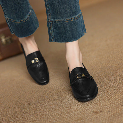 OrthoCare Leather Loafers - Low Heel Comfort
