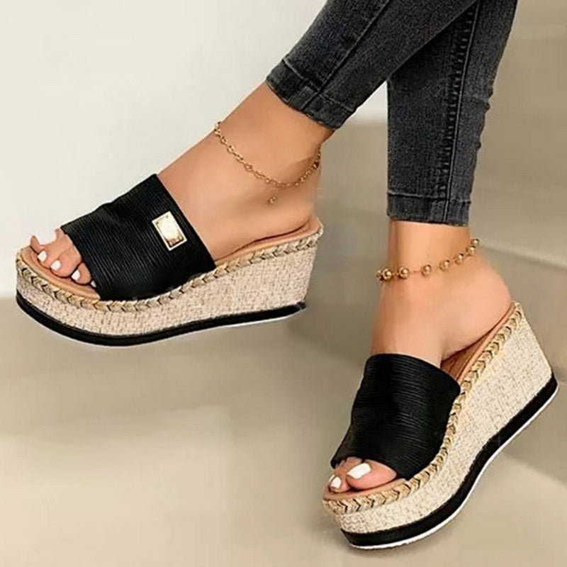 OrthoCare Platform Wedge Sandals - Unique Elegance