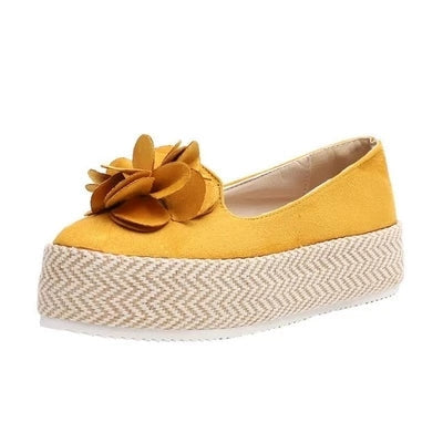 OrthoCare Women’s Bow Platform Espadrille Flats – Lightweight Comfort Slip-On