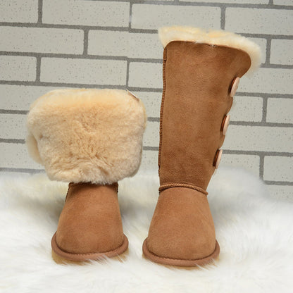 Marlena | Orthopedic Buttoned Foldable Fur Winter Boots