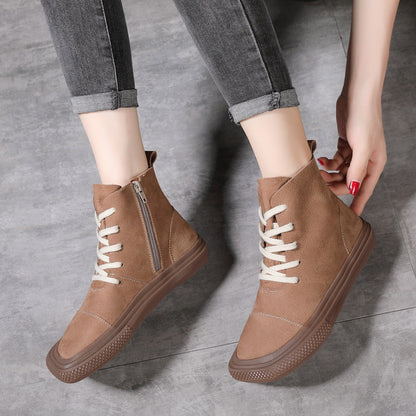 OrthoCare Cowhide Casual Shoes - Square Toe Comfort