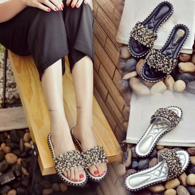 OrthoCare Crystal Braided Comfort Slide Sandals