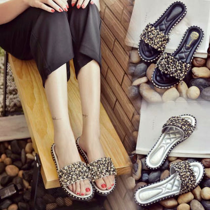 OrthoCare Crystal Braided Comfort Slide Sandals