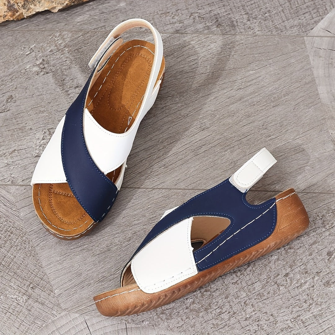 Francesca | Orthopedic Women’s Color Block Open-Toe Slingback Sandals