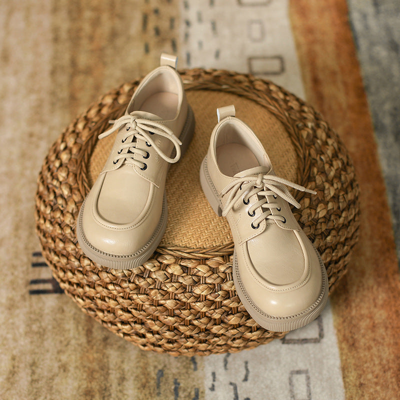 OrthoCare Leather Lace-Up Shoes, British Style
