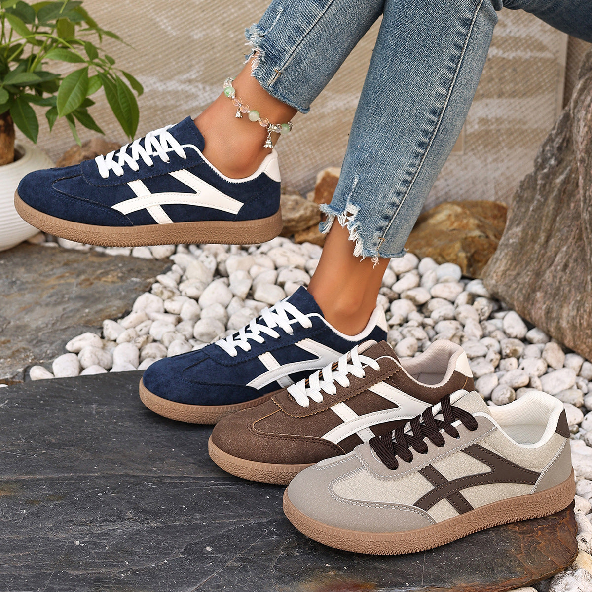 OrthoCare Versatile Low-Top Lace-Up Sneakers For A Unique Style