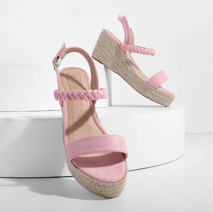 Nivea | Women’s Orthopedic Braided Strap Espadrille Wedge Sandals