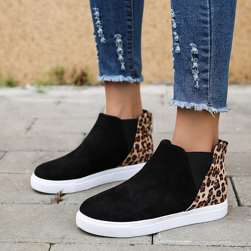 OrthoCare Leopard Flats - Elastic V Cutout Comfort