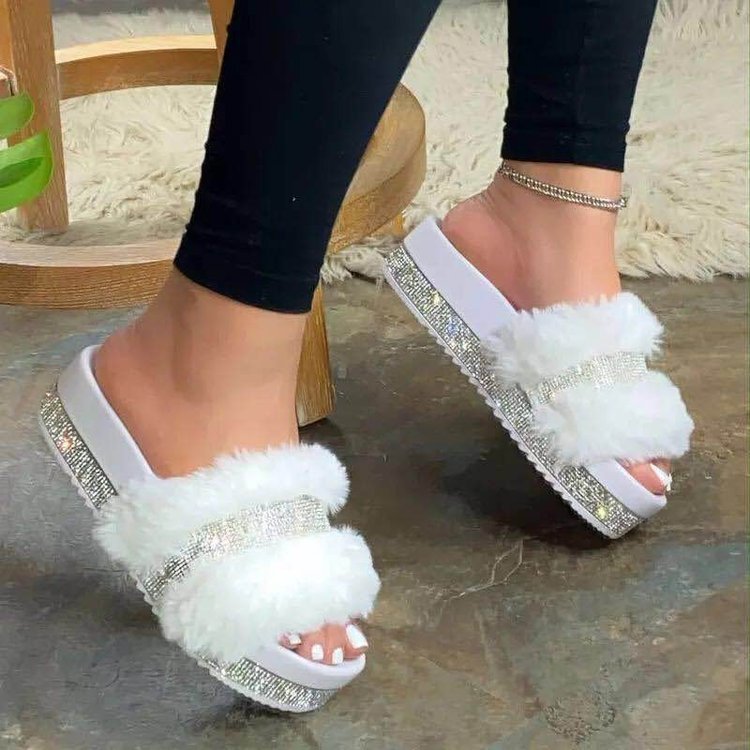 OrthoCare Fluffy Bling Slippers - Unique Style And Comfort