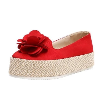 OrthoCare Women’s Bow Platform Espadrille Flats – Lightweight Comfort Slip-On