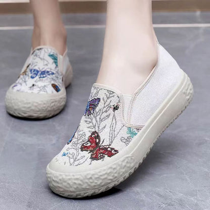 Orthopedic Printed Slip-On Shoes – Lightweight Breathable Everyday Comfort Flats