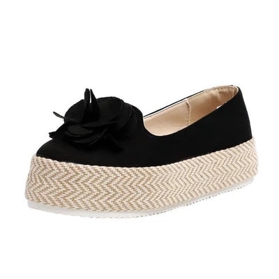 OrthoCare Women’s Bow Platform Espadrille Flats – Lightweight Comfort Slip-On