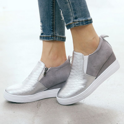 Iris | Women’s Orthopedic Slip-On Wedge Sneakers with Textured Upper