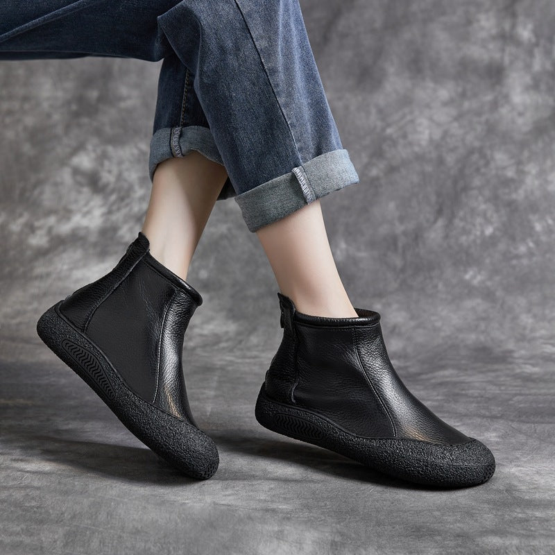 OrthoCare Cowhide Ankle Boots - Supportive Comfort