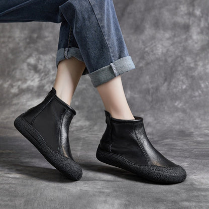 OrthoCare Cowhide Ankle Boots - Supportive Comfort