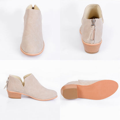 OrthoCare Retro High Heel Ankle Boots - Unique Autumn