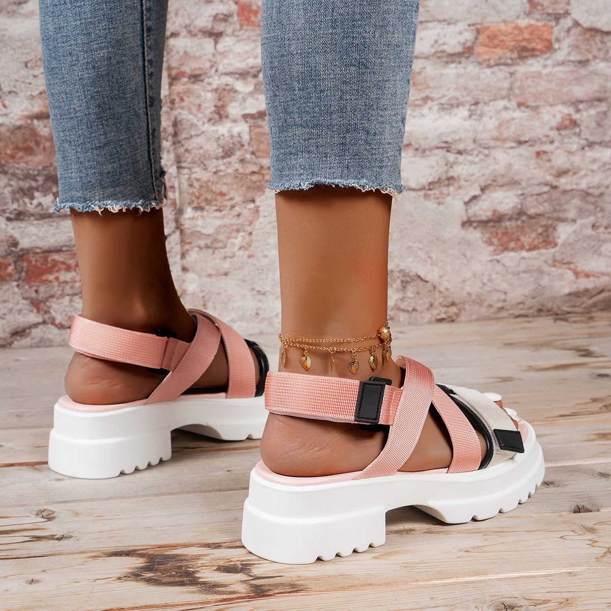 Ysaline | Women’s Orthopedic Chunky Platform Cross Strap Sandals