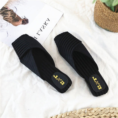Bambina | Women’s Orthopedic Pleated Cross Strap Comfort Slide Sandals