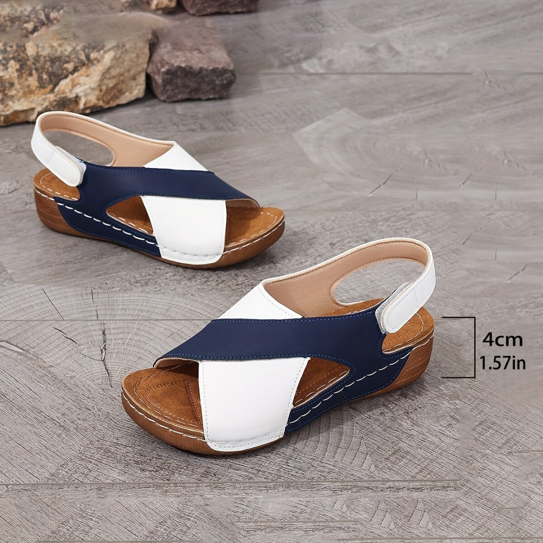 Francesca | Orthopedic Women’s Color Block Open-Toe Slingback Sandals