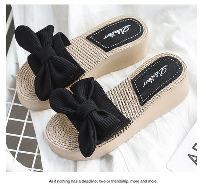 Xylissa | Women’s Orthopedic Bow Knot Platform Slide Sandals