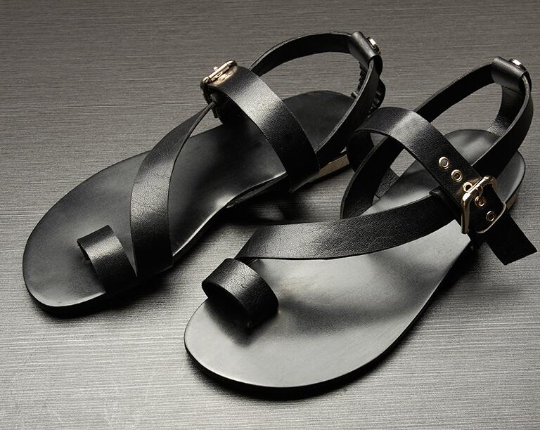OrthoCare Cross Strap Ankle Buckle Flat Sandals