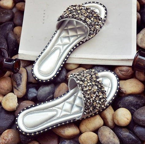 OrthoCare Crystal Braided Comfort Slide Sandals