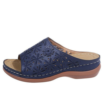 OrthoCare Vintage Cutout Mule Comfort Sandals